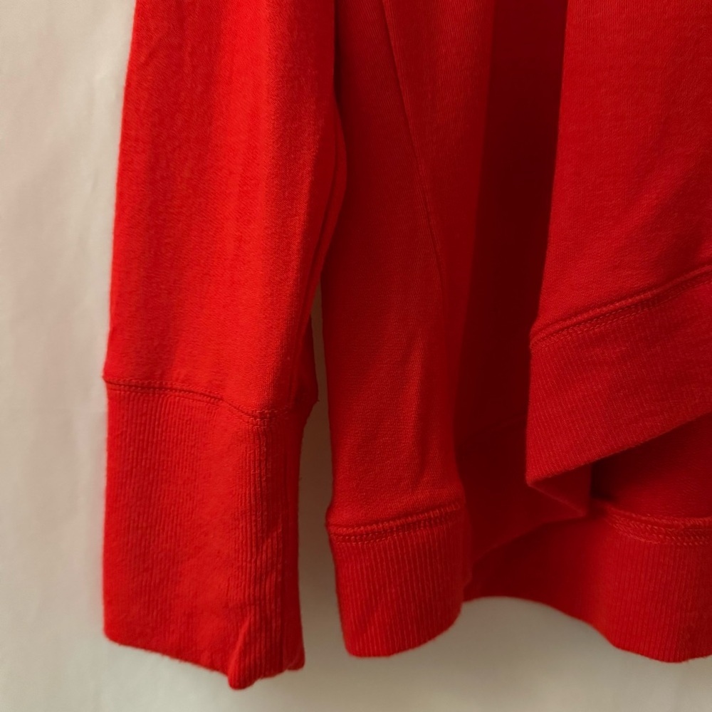 ATHLETA Serenity Criss Cross Athletic Sweatshirt in Saffron Red Size L - Picture 5 of 8